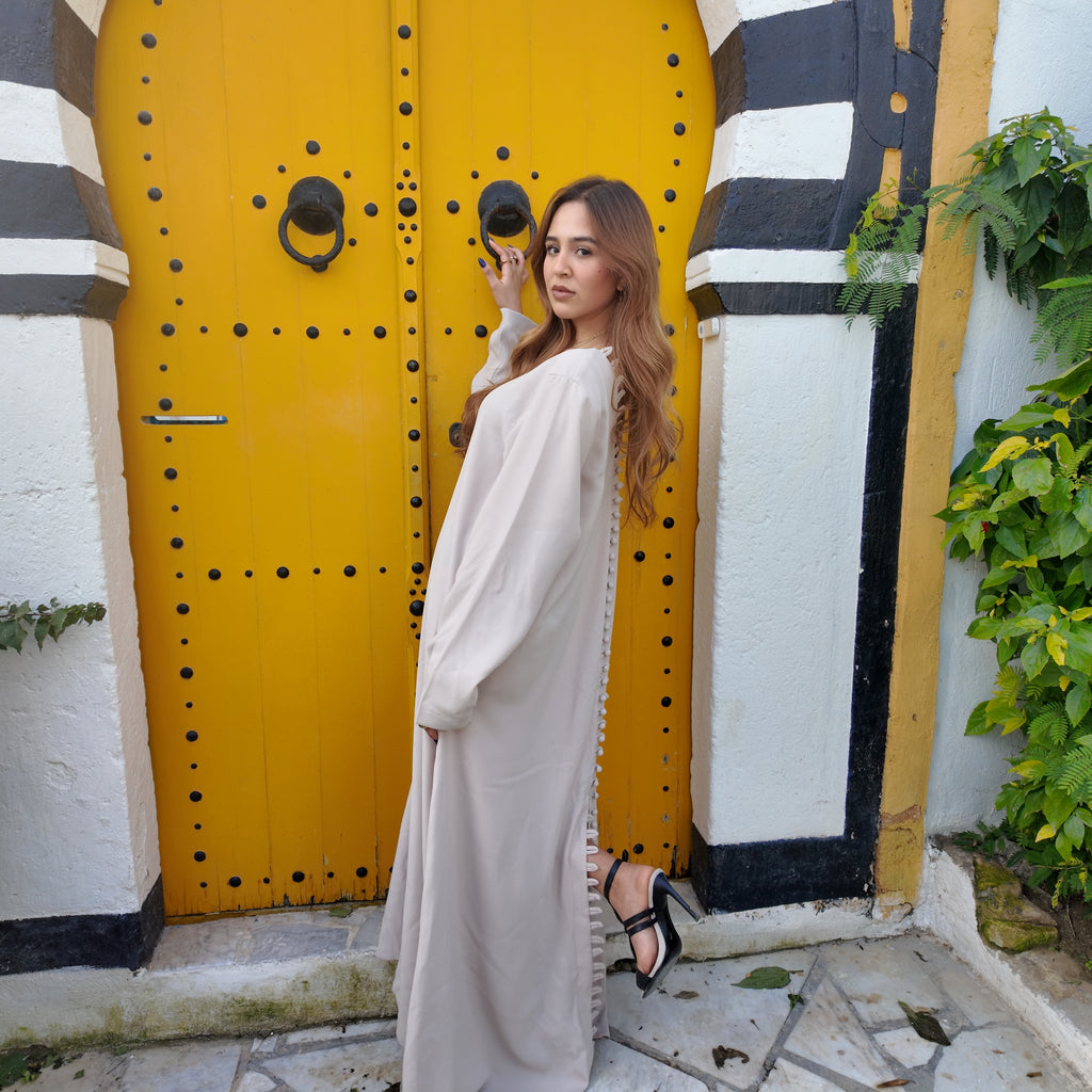 Robe en crêpe diamant